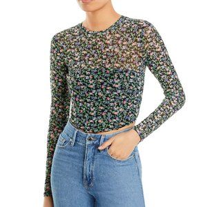 AFRM Floral Long Sleeve Top - Black Multi
